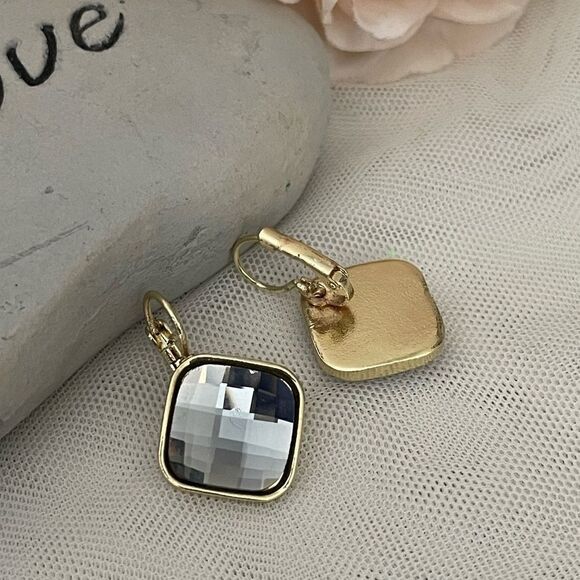 #44 NEW Dark Topaz Crystal Gemstone Earrings - Picture 5 of 8